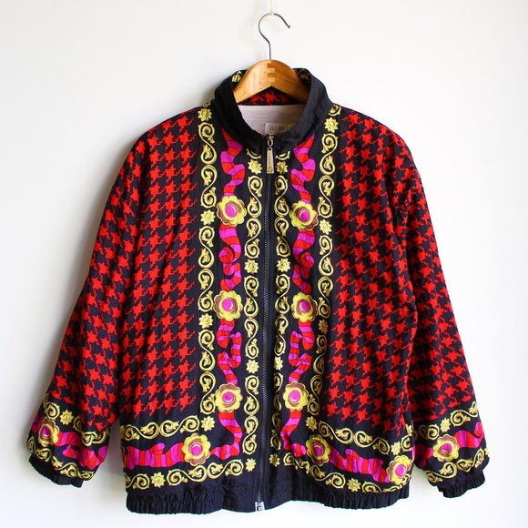 Vintage Versace Pattern Windbreaker Jacket - Picture 1 of 5